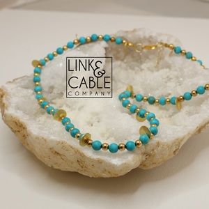 Turquoise & Gold Necklace.